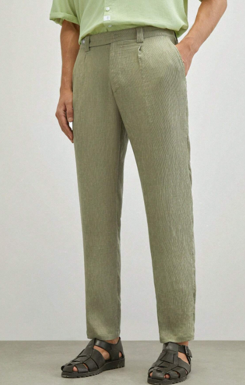 Winklepicker - Casual Men's Straight-Fit Trousers - Green